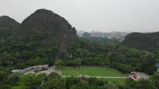 广西桂林七星景区4A景区航拍