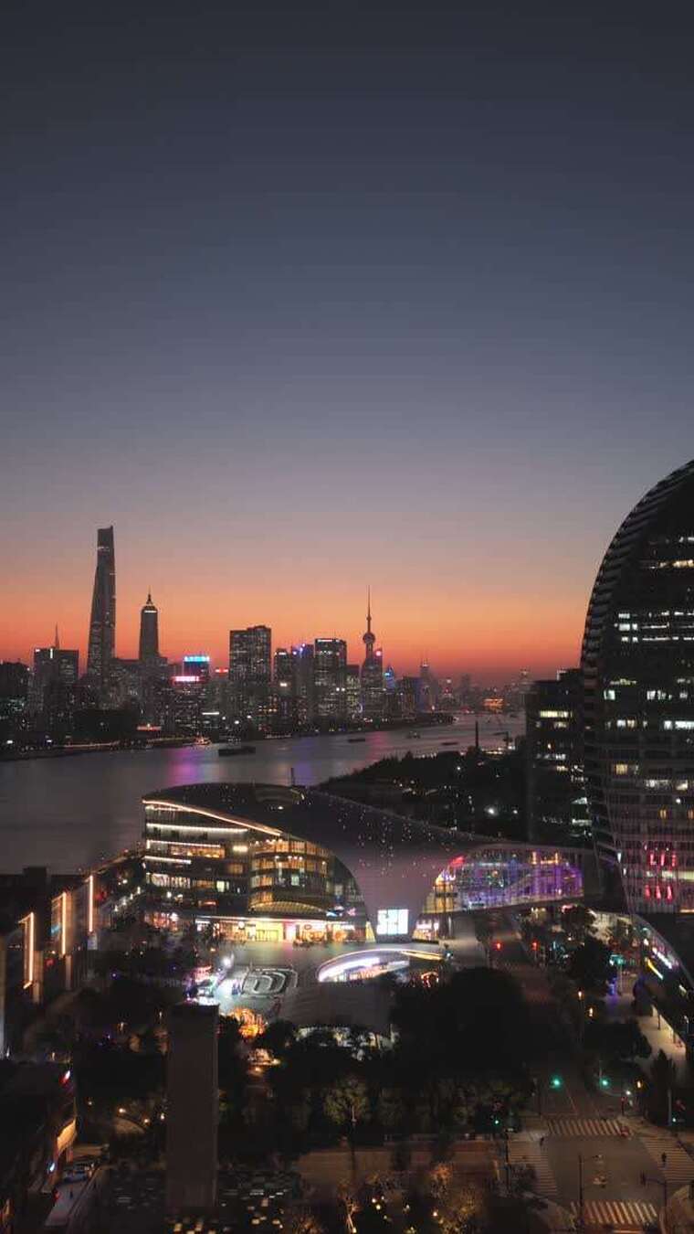 竖拍 杨浦滨江4K航拍