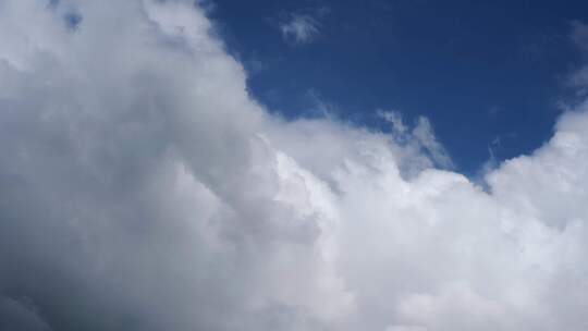 天空延时夏日蓝天白云唯美天空夏天晴朗天空