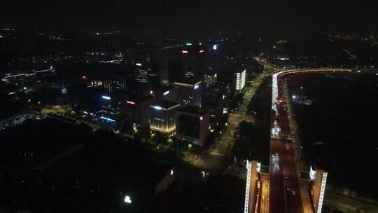 上海南浦大桥夜景4K航拍