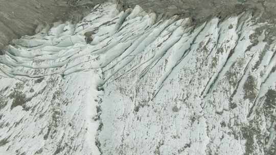 无人机，阿尔卑斯山，冰川，雪