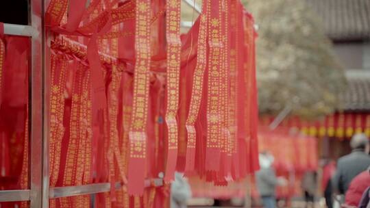 上海龙华寺寺庙新年烧香拜佛4K