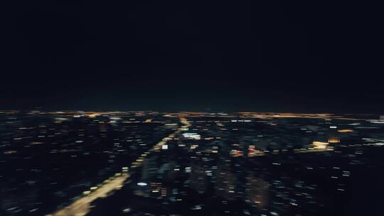 环拍上海电影感城市夜景