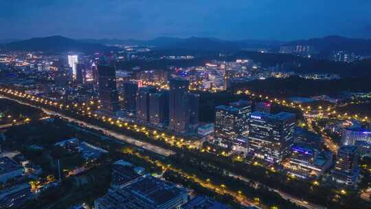 广州黄埔科学城夜景延时