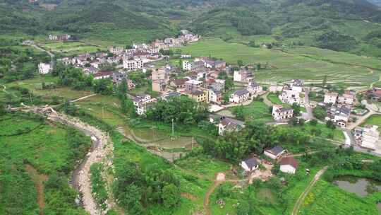 中国萍乡武功山村庄风光