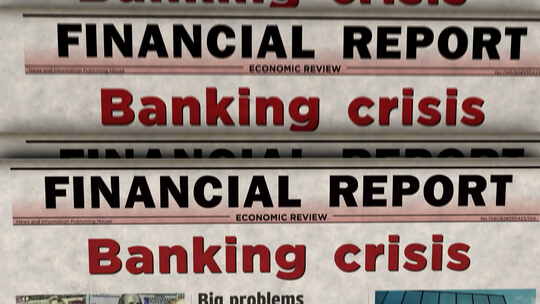 银行业危机金融与经济报纸印刷媒体