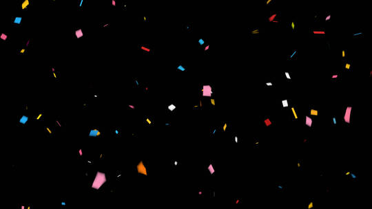 彩色纸块条飞舞庆祝带通道视频4k素材6