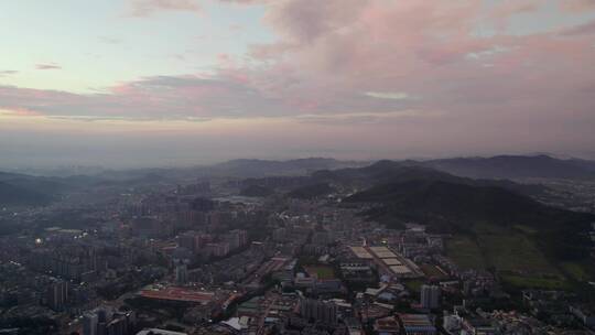 广州银坑岭火炉山朝阳夕阳清晨云雾白云山视频素材模板下载