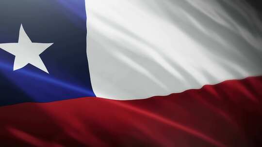 智利国旗挥舞-4K视频素材模板下载