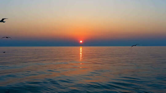 海上日出 唯美海面