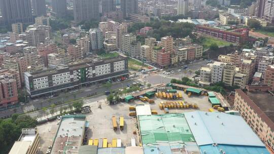 航拍深圳龙华区观澜城市建筑风景