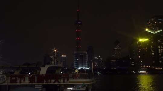 东方明珠 城市CBD 黄浦江 夜上海