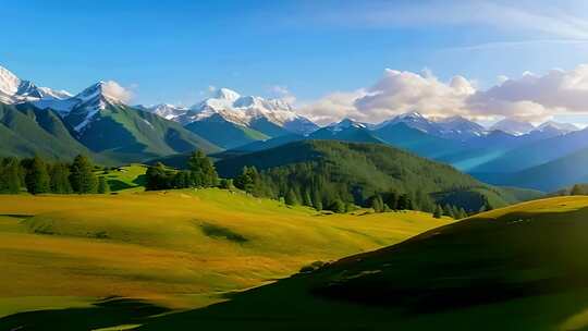 雪山山峰山脉风景