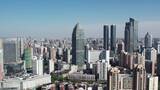 4k 航拍江苏无锡市中心摩天大楼高清在线视频素材下载