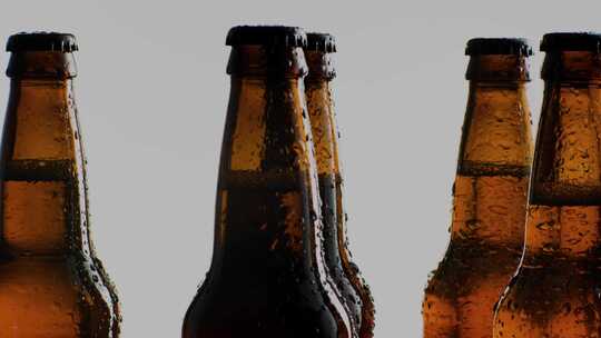 啤酒瓶、啤酒、冰镇啤酒视频素材模板下载
