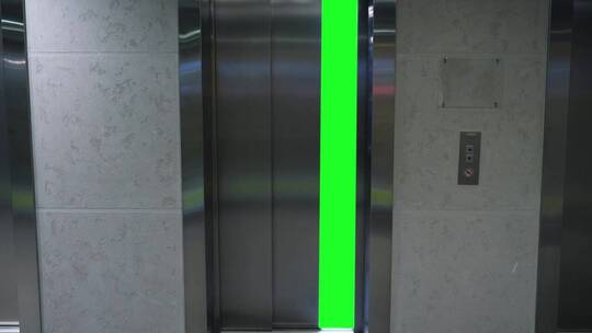 带绿屏的办公室电梯视频素材模板下载