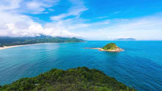 广东深圳西涌夏日午后晴天美景