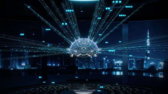 科技感人工智能大数据DNA光线视频素材