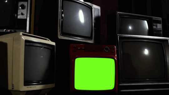 电视复古绿色屏幕