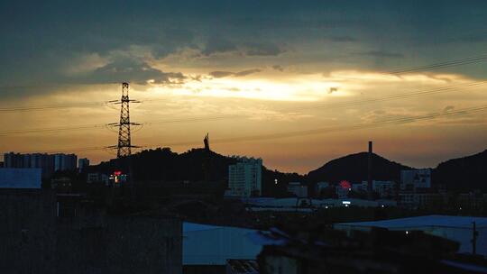 电影色调的夕阳