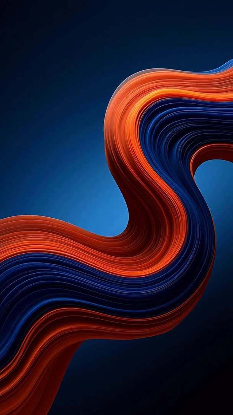 红蓝渐变抽象波浪背景素材