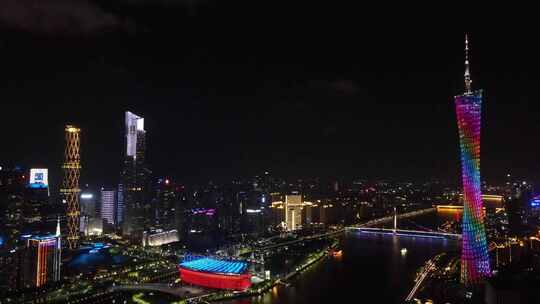 广州天河区城市建筑航拍