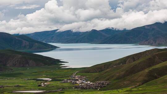 西藏羊湖村风光延时