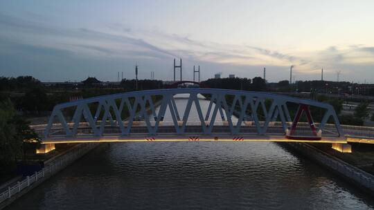 上海发光桥4K航拍视频素材模板下载