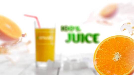 明亮简约橙汁广告宣传动画AE模板
