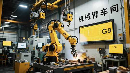 机械臂车间自动化作业实拍