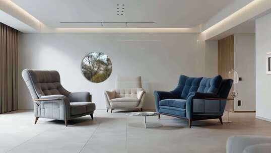 现代风格客厅沙发家具展示