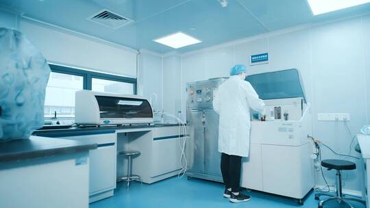 实验室实拍 科研人员操作医疗设备实拍