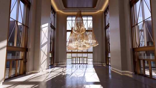 现代风格大厅室内场景素材