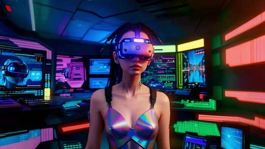 科幻未来赛博VR虚拟现实