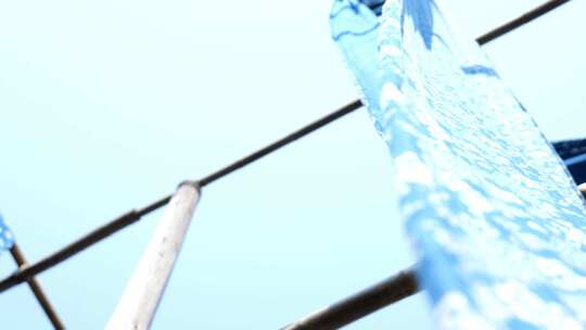 乌镇古镇的蓝印花布染布坊传统工艺非遗技术