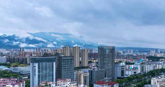 九江夏季雨后城景延时