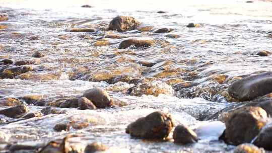 冰融 冬天 初春 水面 河流 冰雪融化 自然