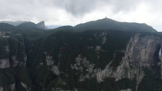 湖南张家界天门山5A景区航拍