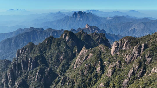 航拍江西旅游5A级景区三清山自然风光视频素材模板下载