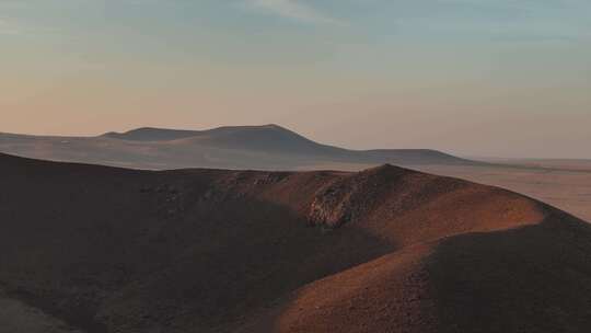 马蹄山火山清晨航拍