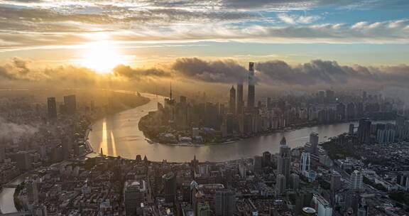 上海城市航拍延时