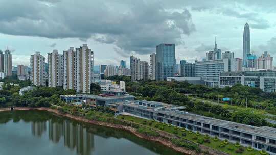 【4K】深圳航拍CBD商务办公写字楼