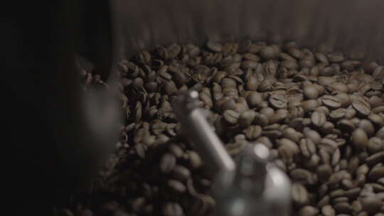 咖啡 咖啡豆 工艺 烘培 烘豆机 咖啡机视频素材模板下载