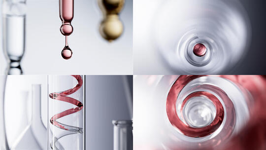 医疗试管仪器美妆成分广告实验室细胞成分高清在线视频素材下载
