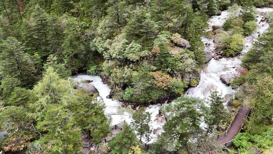 川西，木格错，自然美景，航拍