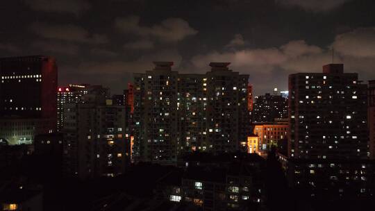 浦西中山医院夜景航拍