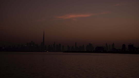 迪拜的日落延时