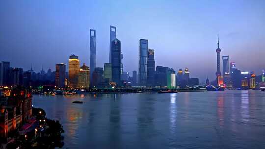 上海黄浦江畔城市建筑景观