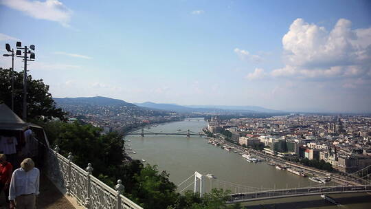 山上俯视布达佩斯城与多瑙河