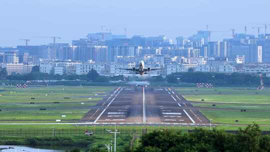 深圳宝安机场起飞的海南航空飞机合集视频素材模板下载